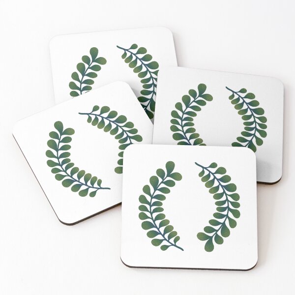 Item preview, Green leaves wreath with grunge texture designed and sold by ValeryFlame.