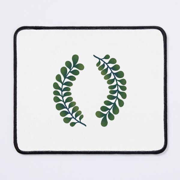 Item preview, Green leaves wreath with grunge texture designed and sold by ValeryFlame.