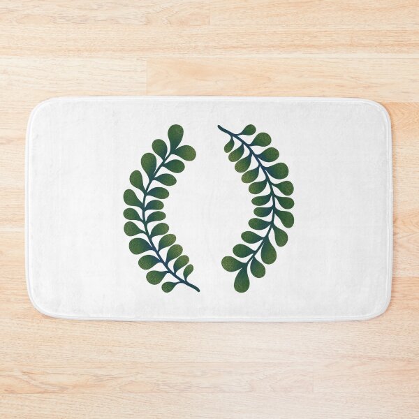 Item preview, Green leaves wreath with grunge texture designed and sold by ValeryFlame.