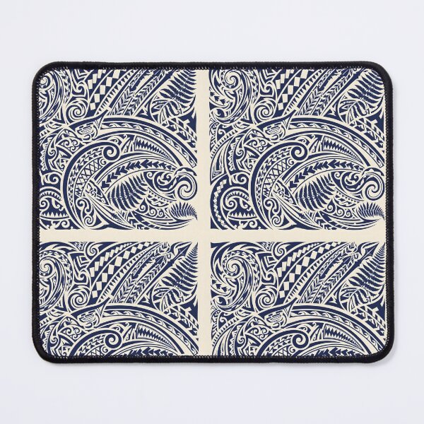 Item preview, Polynesian Tribal Navy and Cream Motif Pattern designed and sold by VelloomStore.