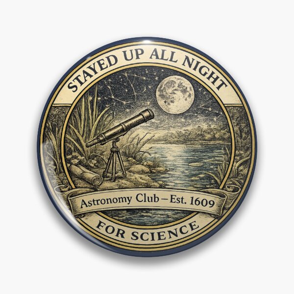 Item preview, Stayed Up All Night for Science Astronomy Club 1609 designed and sold by CalmCapy Co.