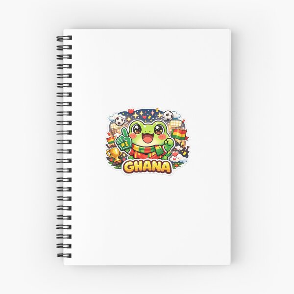 Item preview, Cute Kawaii Frog Ghana Football Fan Sticker designed and sold by Cozy404Lab.