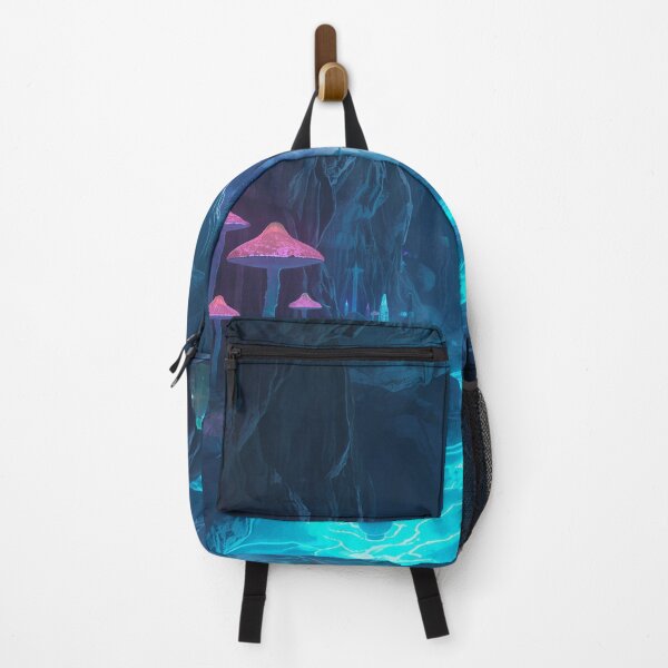 Item preview, Alien Crystal Cavern with Bioluminescent Rivers and Cosmic Opening designed and sold by Luminous Wilds.