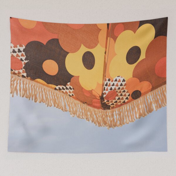 Item preview, Retro flower power beach umbrella - summer travel photography designed and sold by Christa Stroo Photography.