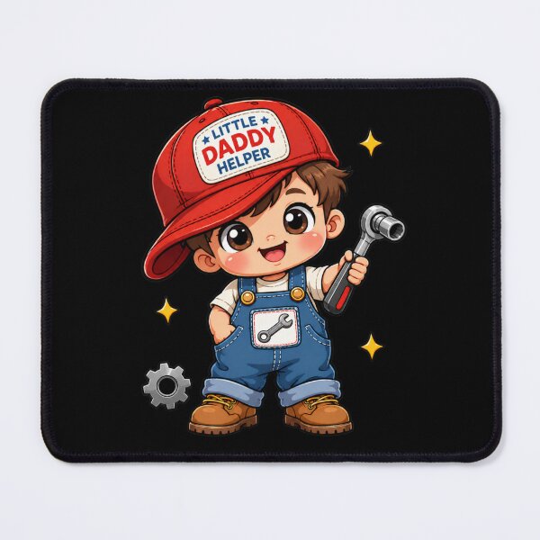 Item preview, Little Daddy Helper Mechanic Cute Brown Hair Toddler Mechanic Design designed and sold by HiPatti.