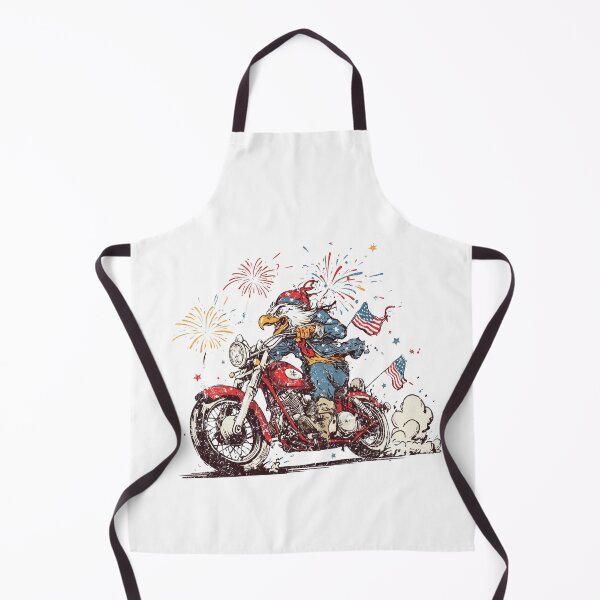 Item preview, Patriotic Eagle Riding Motorcycle | Vintage 4th of July Biker Design designed and sold by DadGenX.
