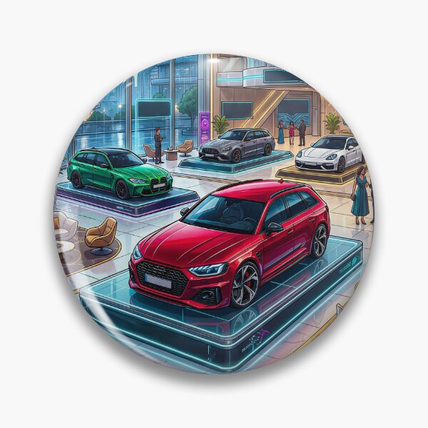 Item preview, Luxury Performance Wagons Inside Futuristic Cyber Showroom designed and sold by RevUpDesign.