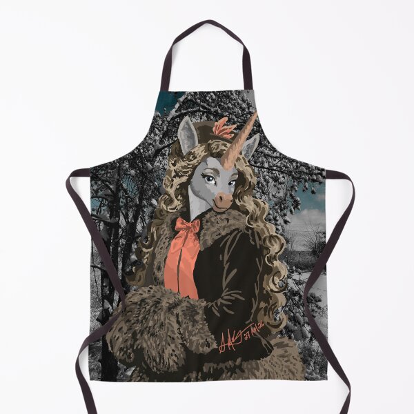 Item preview, 1880 Fur Coat Unicorn Woman designed and sold by KlakkDrawsStuff.