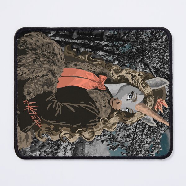 Item preview, 1880 Fur Coat Unicorn Woman designed and sold by KlakkDrawsStuff.