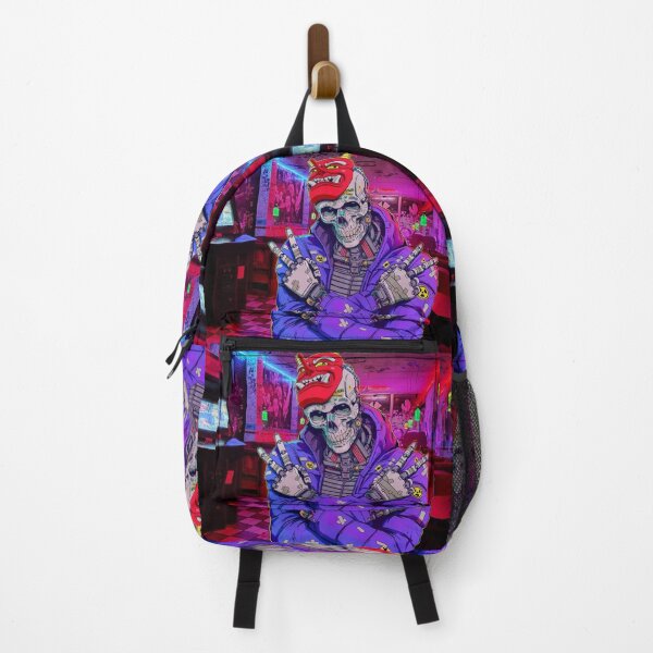 Item preview, Cyberpunk Skeleton Gamer Art | Neon Retro Arcade Skull Design designed and sold by SkeletonMood.