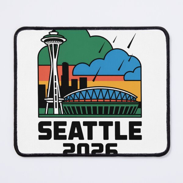 Item preview, Seattle 2026  Space Needle Stadium Skyline T-Shirt V13 designed and sold by DarylWelsh2024.