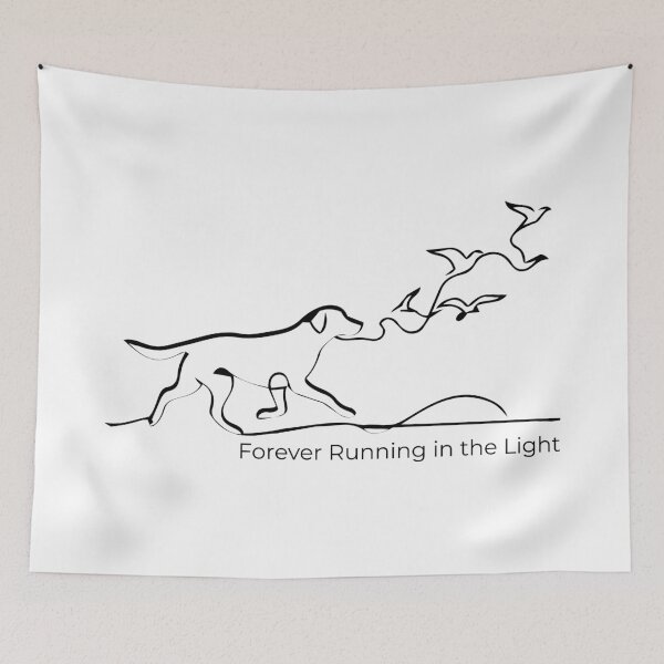 Item preview, Forever Running in the Light - Minimalist Memorial Dog Line Art designed and sold by Pfotenfaden.