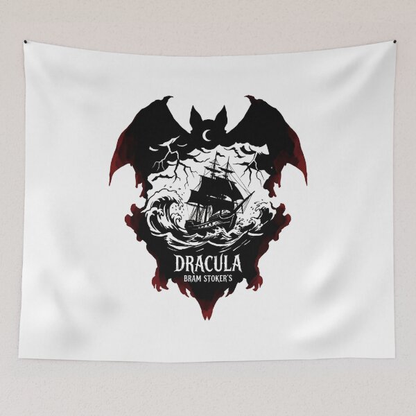 Item preview, Dracula Bram Stokers Cursed Demeter Ship Bat Silhouette Gothic Art designed and sold by Fenay Designs.