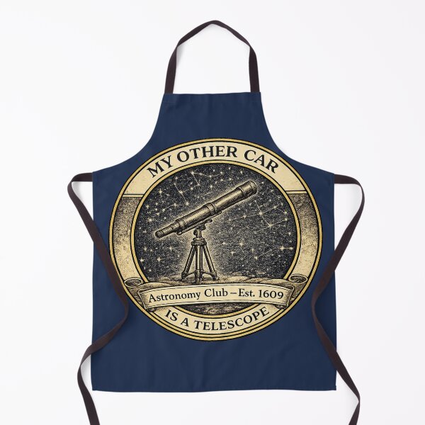 Item preview, My Other Car Is a Telescope Astronomy Club Badge designed and sold by CalmCapy Co.