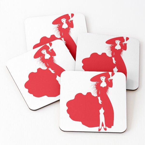 Item preview, Flamenco Dancer Red Dress Minimalist Art T-Shirt Gift for Women designed and sold by Keltoi-art.