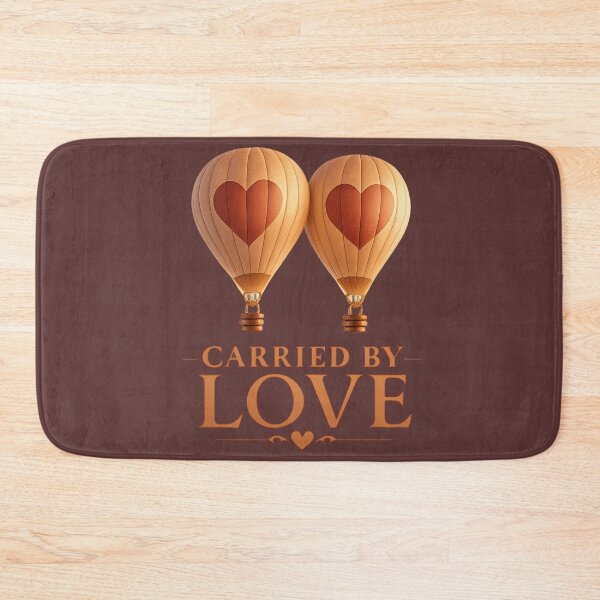 Item preview, Carried By Love, Romantic Hot Air Balloon Design, Dreamy Couple Aesthetic Art designed and sold by JagrDesigns.