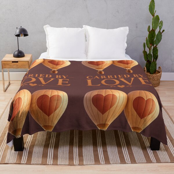 Item preview, Carried By Love, Romantic Hot Air Balloon Design, Dreamy Couple Aesthetic Art designed and sold by JagrDesigns.