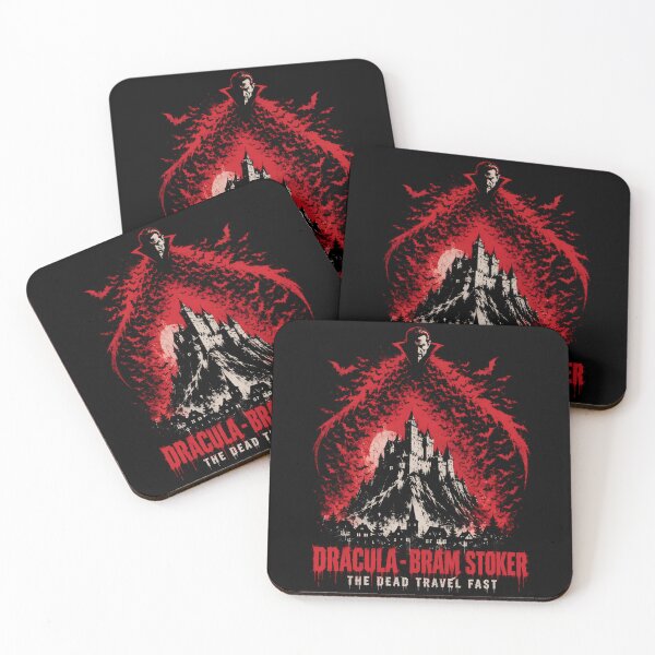 Item preview, Dracula Bram Stoker The Dead Travel Fast Bat Swarm Castle Art designed and sold by Fenay Designs.