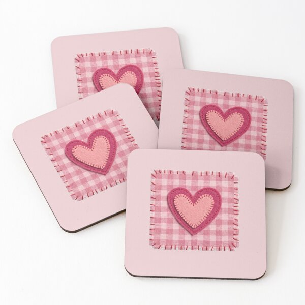 Item preview, Pink Gingham Coquette Heart Patch Sticker designed and sold by Rhodes Shop.