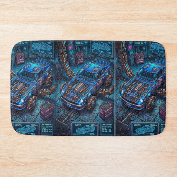 Item preview, Biomechanical Cyber Car Inside Sci-Fi Lab Bay designed and sold by RevUpDesign.