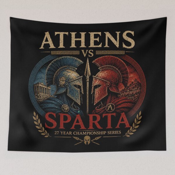 Item preview, Athens vs Sparta Ancient Greece Rivalry designed and sold by Retr0Tshirts.