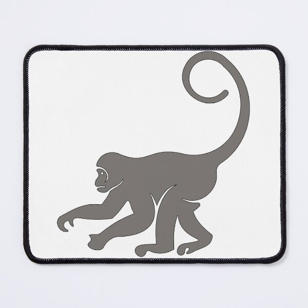 Item preview, Long-tailed monkey silhouette minimalist art black T-shirt animal gift designed and sold by Keltoi-art.