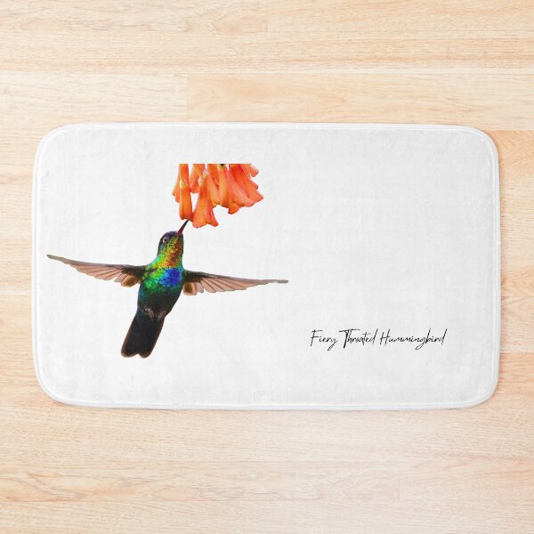 Item preview, Fiery Throated Hummingbird Botanical Bird Lover designed and sold by julyperson.