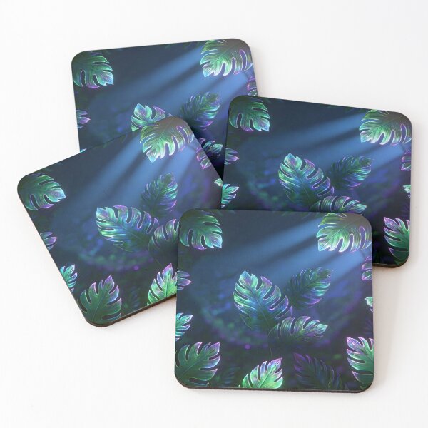 Item preview, Psychedelic leaves in a magical jungle designed and sold by Jimsartimages.