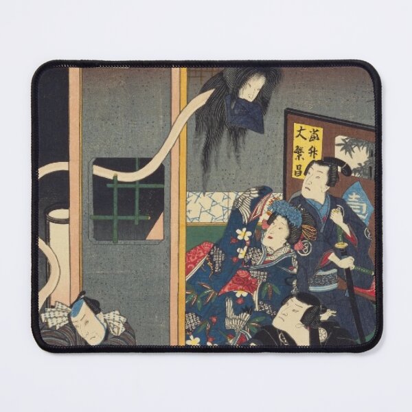 Item preview, Rokurokubi Long Neck Ghost Toyokuni Ukiyo-e - Vintage Japanese Horror Art designed and sold by vekotpu.