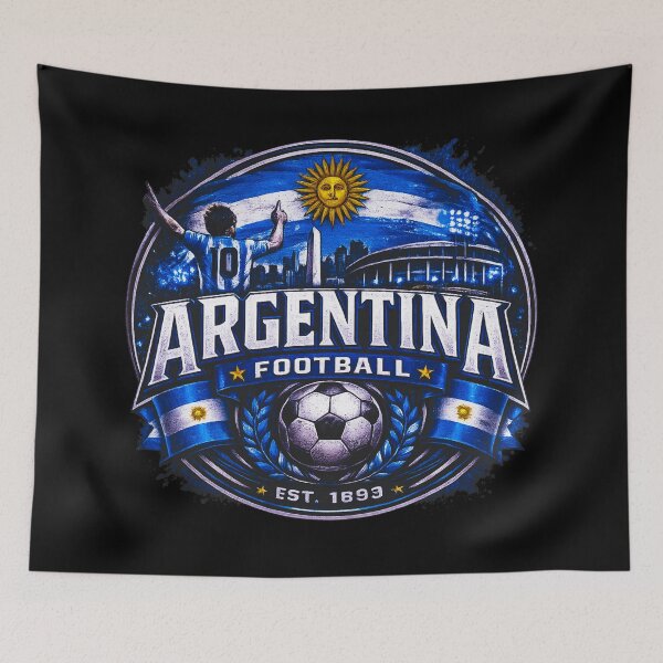 Item preview, Argentina Football Badge Logo – Hardcore Futbol Fan Design designed and sold by TKOprintdesigns.