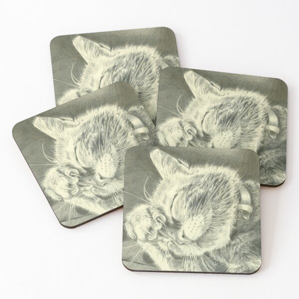Item preview, Silverpoint Drawing of Bonnie the Pretty Ginger Kitten designed and sold by LymphomaLass.