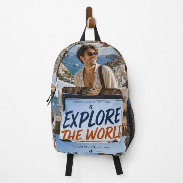 Item preview, Explore The World Vintage Travel Poster | Wanderlust Adventure Collage Art designed and sold by Inkora-Art.