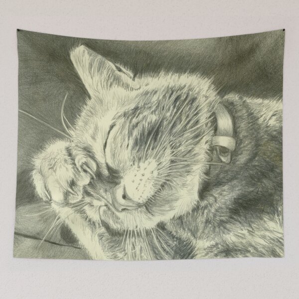 Item preview, Silverpoint Drawing of Bonnie the Pretty Ginger Kitten designed and sold by LymphomaLass.