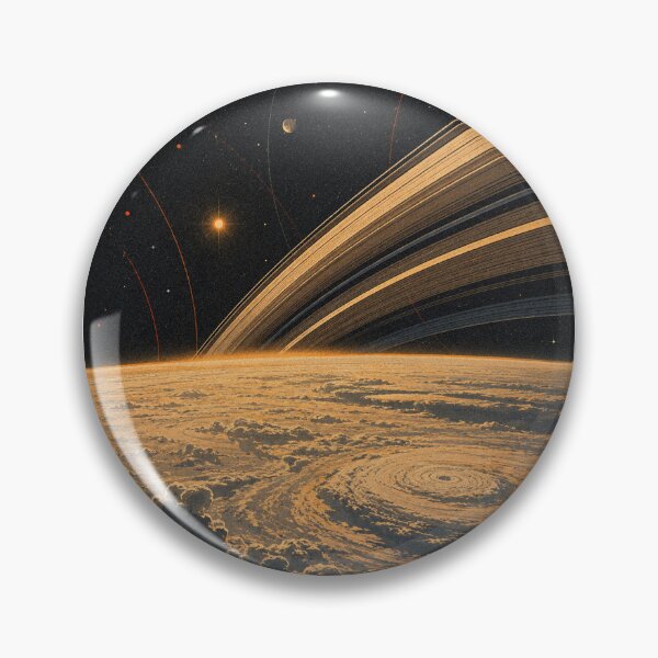 Item preview, Saturn Landscape Cosmic Illustration designed and sold by AHOK-lab.