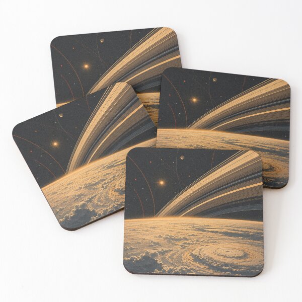 Item preview, Saturn Landscape Cosmic Illustration designed and sold by AHOK-lab.