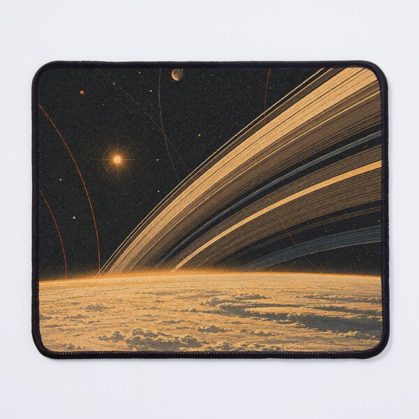Item preview, Saturn Landscape Cosmic Illustration designed and sold by AHOK-lab.