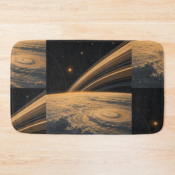 Item preview, Saturn Landscape Cosmic Illustration designed and sold by AHOK-lab.