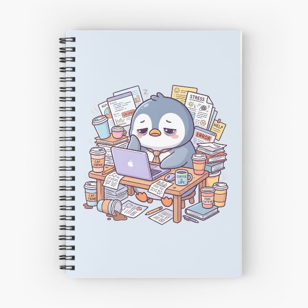 Item preview, Overworked Corporate Penguin Coffee Slump designed and sold by dreephic22.
