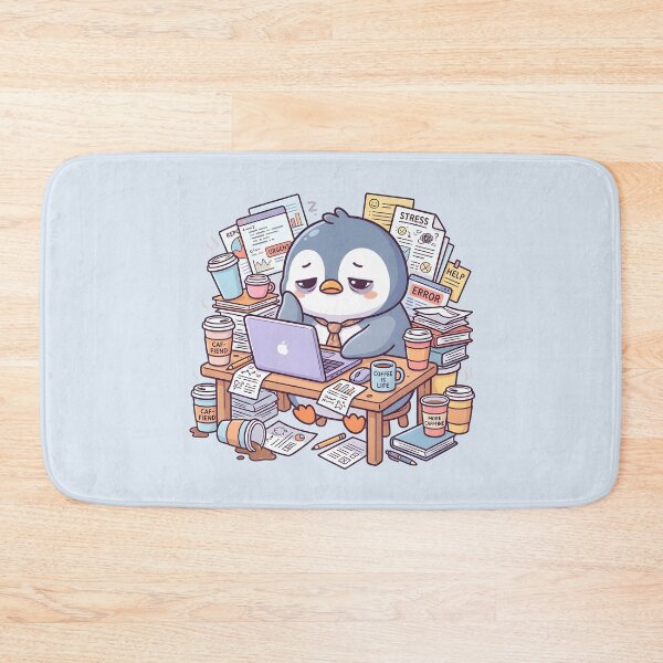 Item preview, Overworked Corporate Penguin Coffee Slump designed and sold by dreephic22.