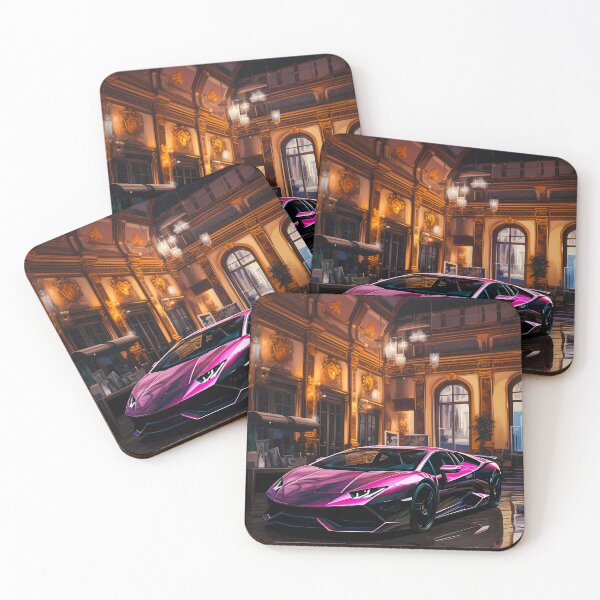 Item preview, Vibrant Modern Supercar Reflecting On Polished Ballroom Floor designed and sold by RevUpDesign.
