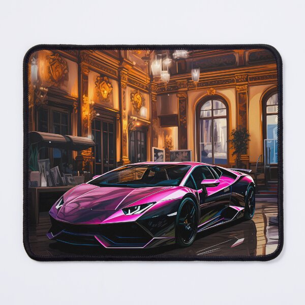 Item preview, Vibrant Modern Supercar Reflecting On Polished Ballroom Floor designed and sold by RevUpDesign.