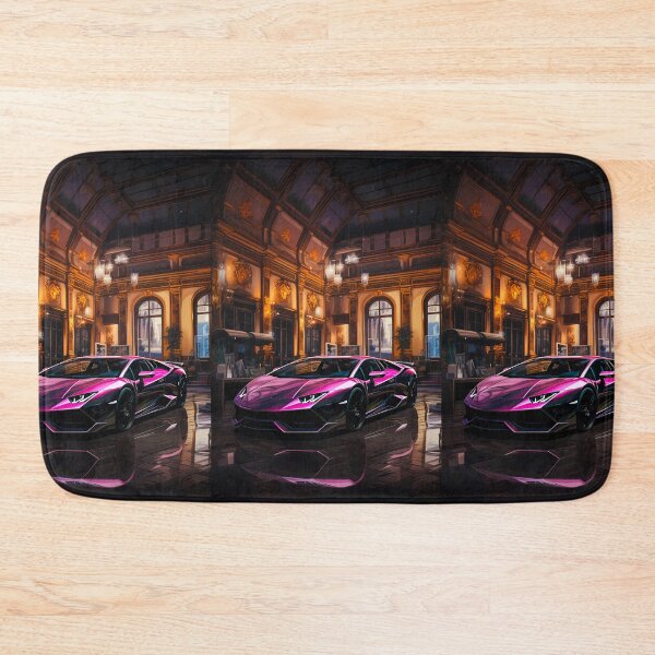 Item preview, Vibrant Modern Supercar Reflecting On Polished Ballroom Floor designed and sold by RevUpDesign.