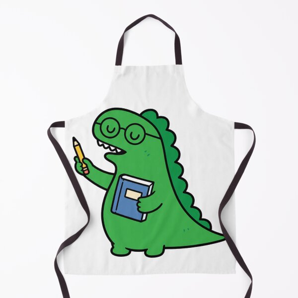 Item preview, Cute Green Dinosaur Teacher – Reading, Writing & Learning Illustration designed and sold by Happy'CLICK'.