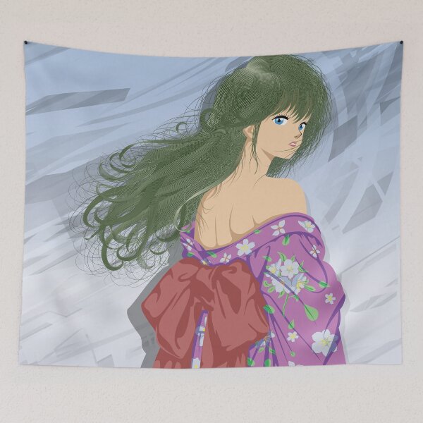 Item preview, Girl's Floral Kimono Art Manga Retro Anime Japan T-Shirt Otaku Gift designed and sold by Keltoi-art.