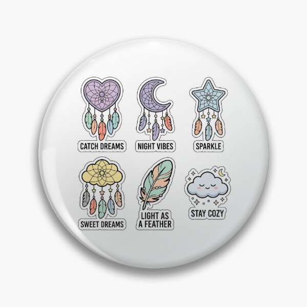 Item preview, Kawaii Dream Catcher Sticker Pack - Cute Boho & Cloud Puns designed and sold by SimpleP.