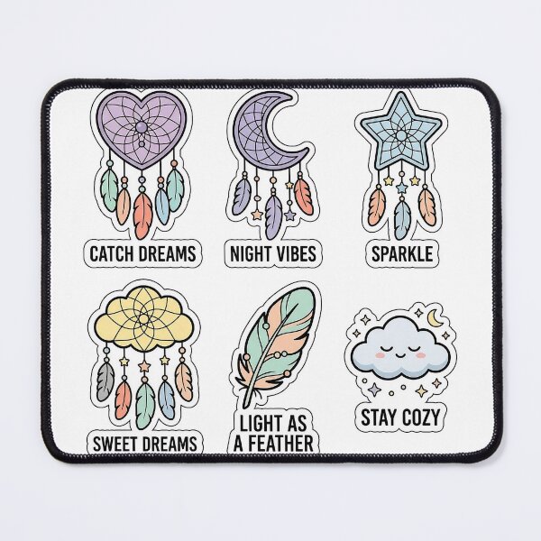 Item preview, Kawaii Dream Catcher Sticker Pack - Cute Boho & Cloud Puns designed and sold by SimpleP.