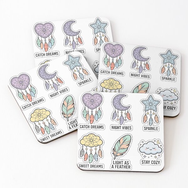 Item preview, Kawaii Dream Catcher Sticker Pack - Cute Boho & Cloud Puns designed and sold by SimpleP.