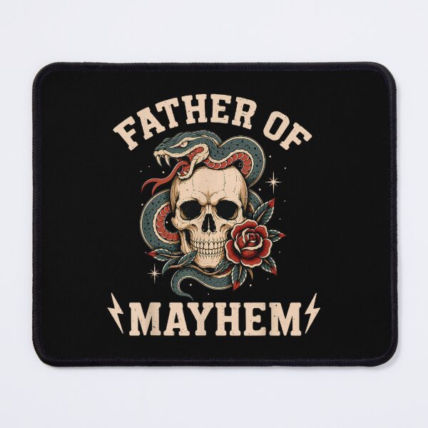 Item preview, Father Of Mayhem Vintage Tattoo Style Skull Snake And Red Rose designed and sold by Capisedo.