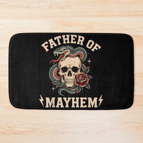 Item preview, Father Of Mayhem Vintage Tattoo Style Skull Snake And Red Rose designed and sold by Capisedo.