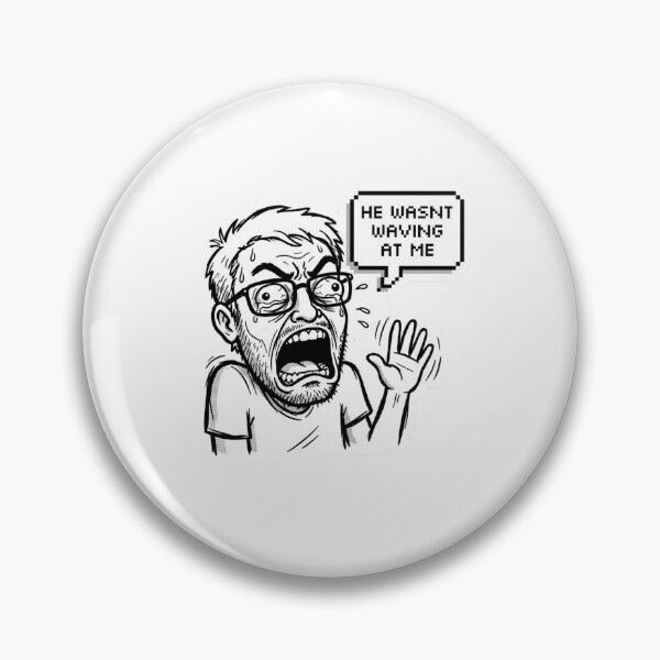 Item preview, Awkward Waving Mistake Social Anxiety Misunderstanding designed and sold by Imaginarium of Chaos falcon88 .